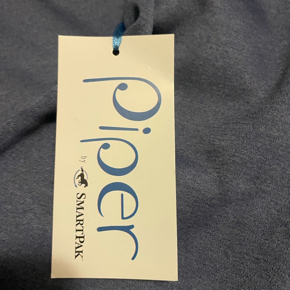 NWT Womens XXL SmartPak Piper Cowl Neck Sweatshirt Blue w/ Front Pockets - Picture 9 of 9